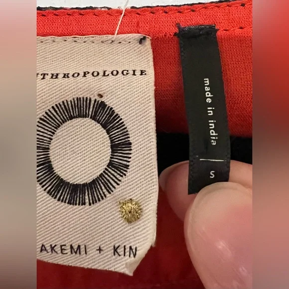 Anthropologie Akemi & Kin Sierra Shift Dress Size Small Bohemian Paisley Peasant - Picture 10 of 16